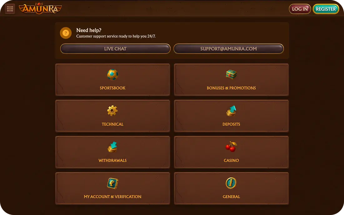  amunra casino support